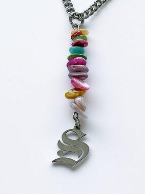 🆕 “S” in Old English Pendant Necklace-Stainless Steel